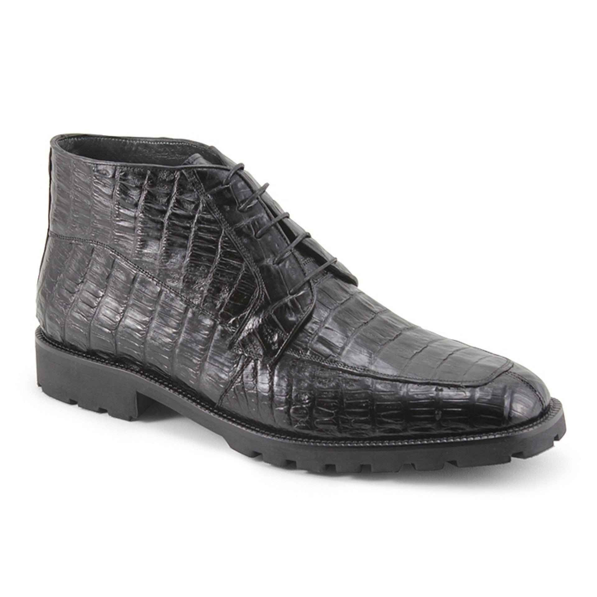 Men's All Crocodile Caiman Ankle Boots by Los Altos