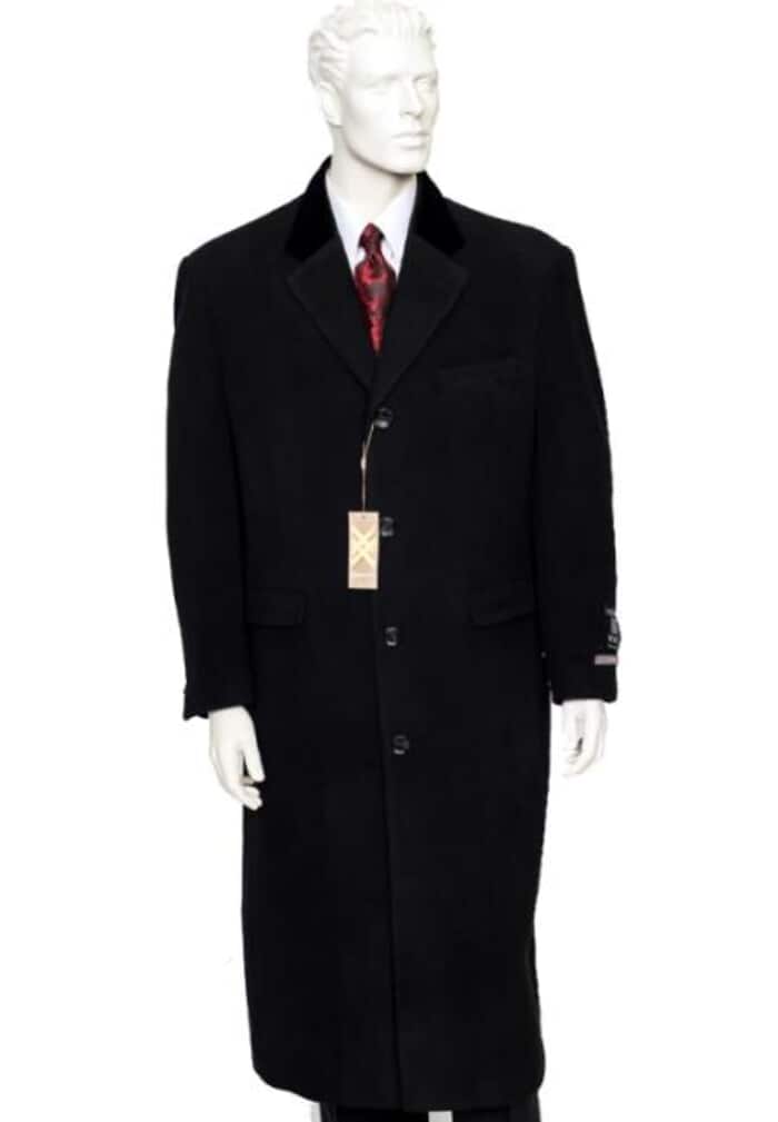 Chesterfield Wool & Cashmere Coat - Black
