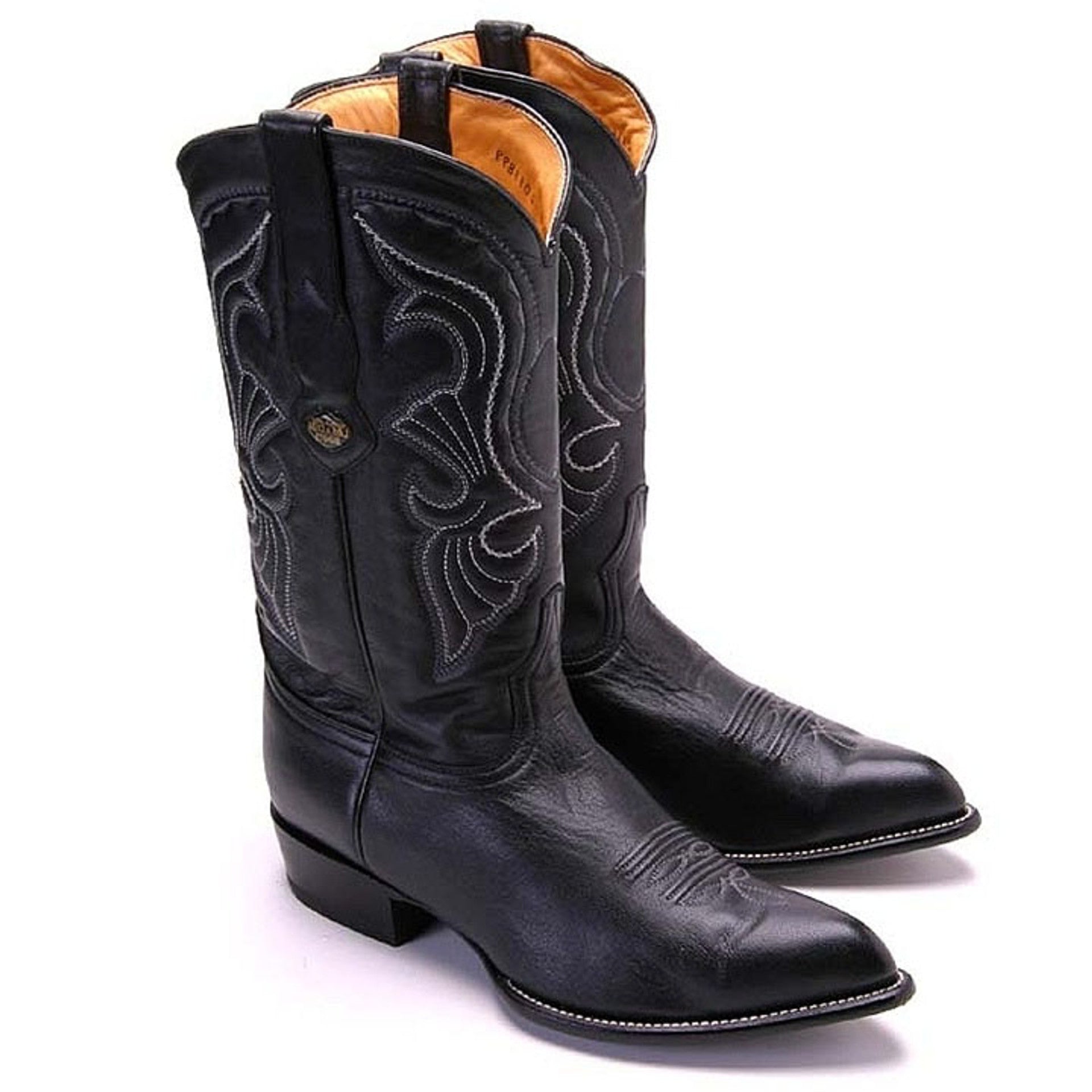 Los Altos Black Goat Leather J Toe Boots