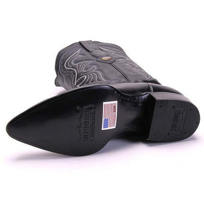 Los Altos Black Goat Leather J Toe Boots