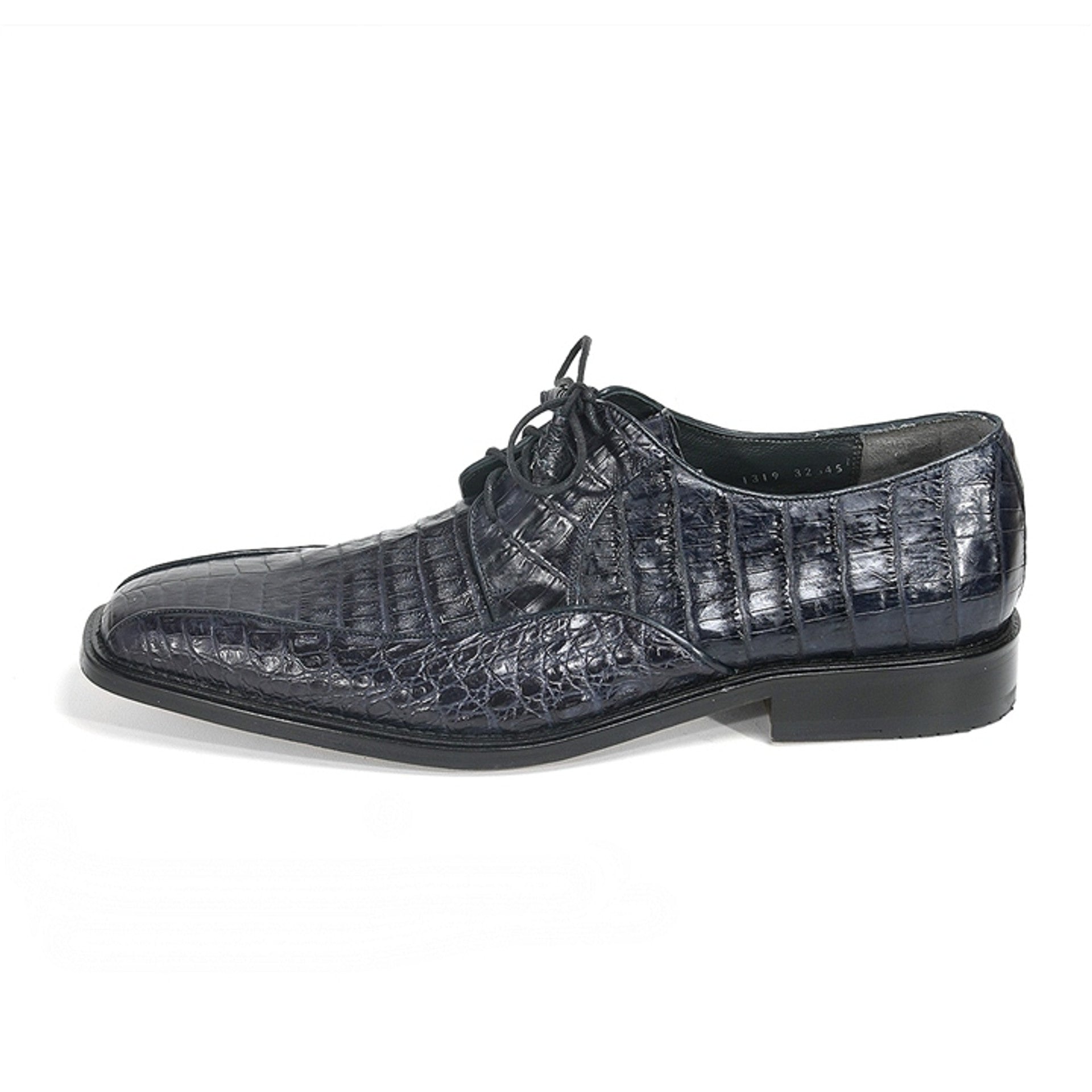 Los Altos Black Caiman Belly Oxford Shoes