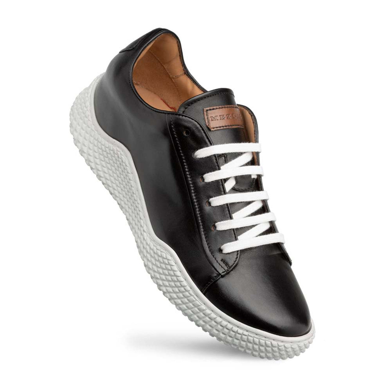 Men’s Black Leather Sneakers by Mezlan