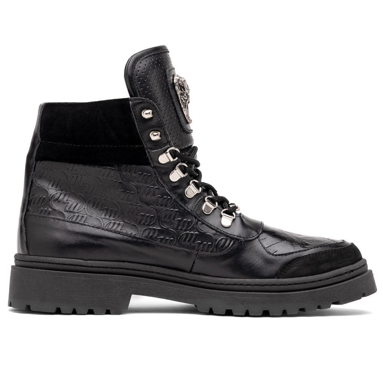 Mauri Black Croco Logo Mid Top Hiker Boot Renegade