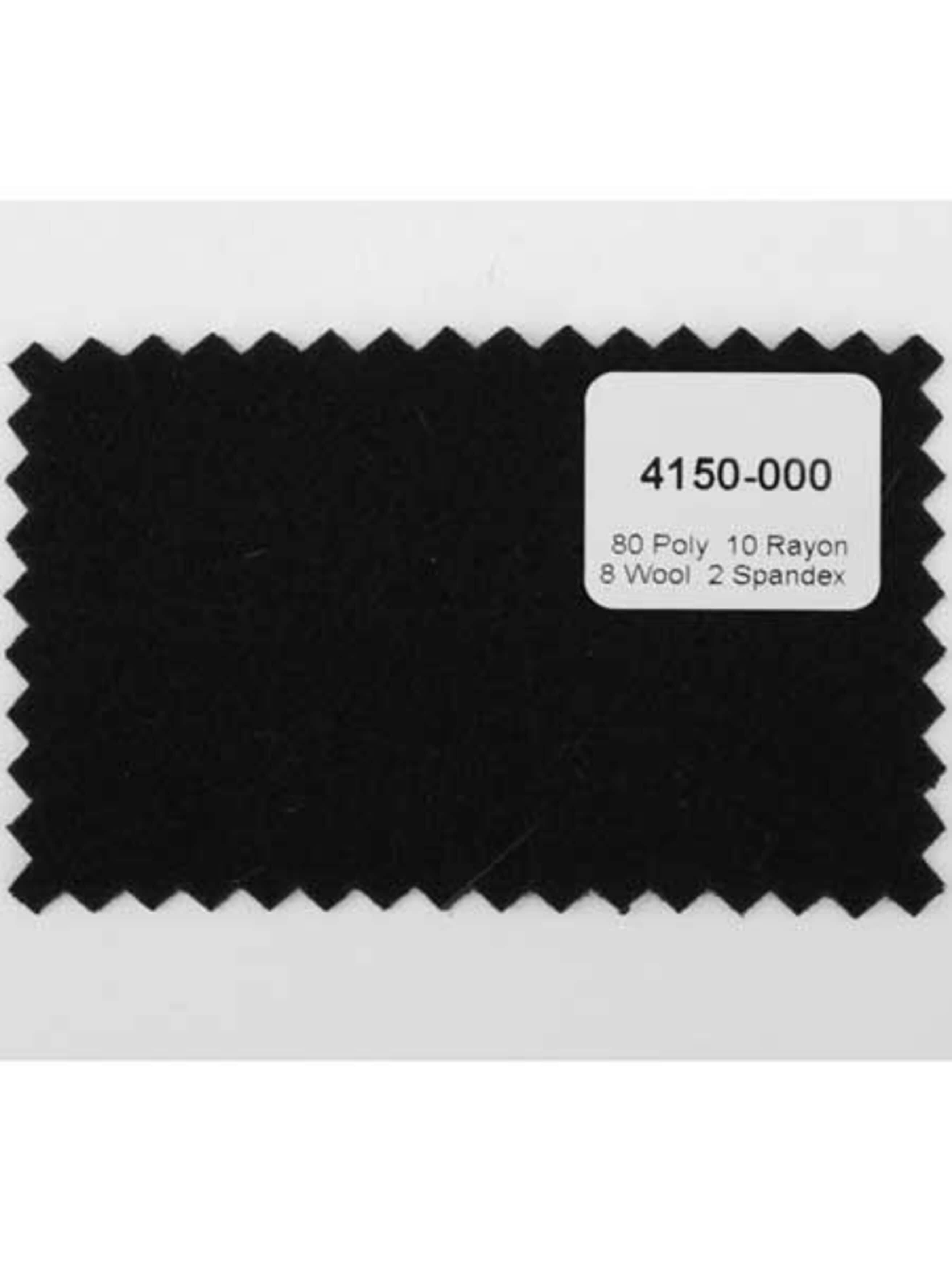 Men's Black Wool Overcoat with Fur Collar