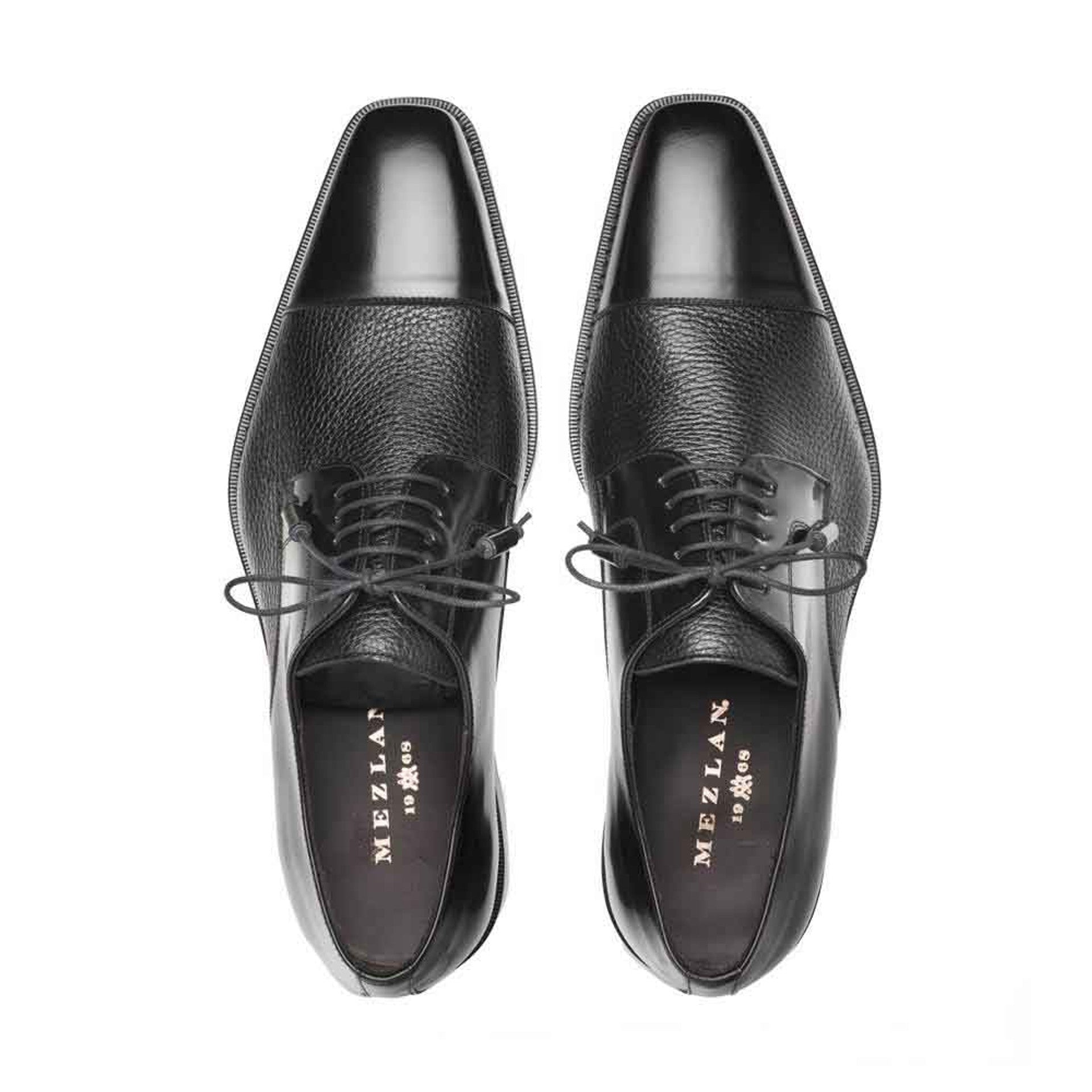 Mezlan Soka Black Oxfords Real Deerskin Shoes