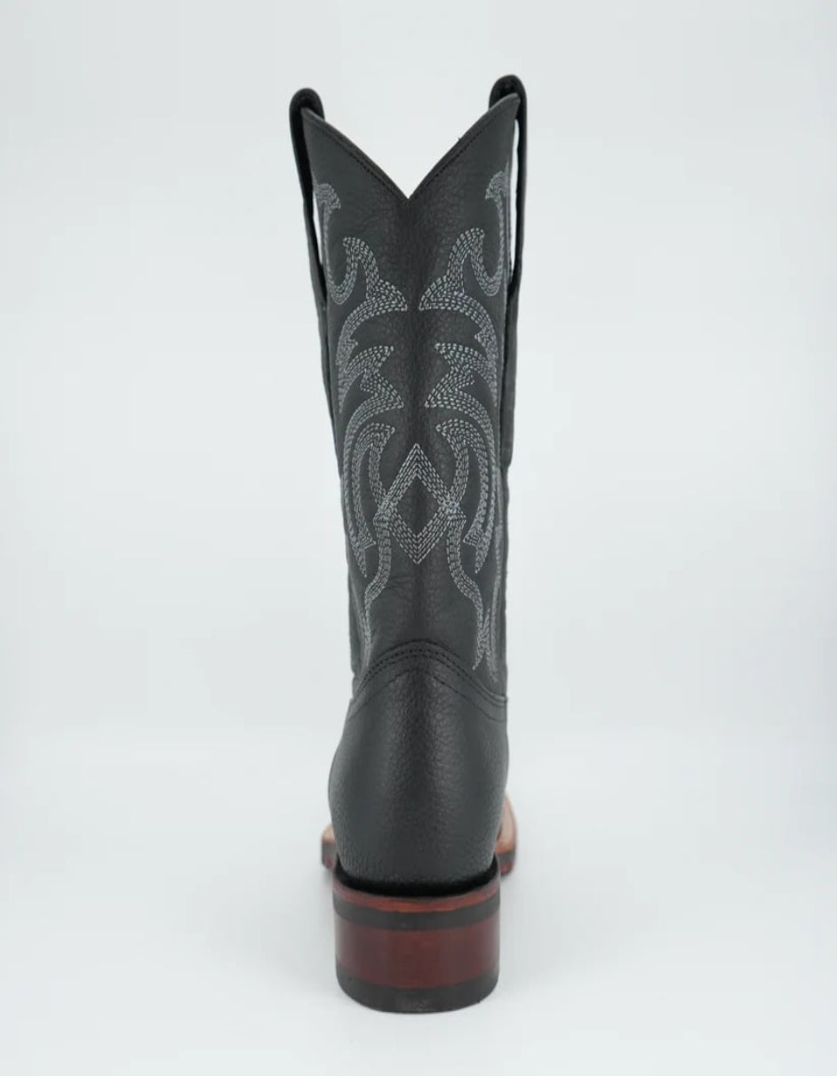 Men's Grisly Black Wide Square Toe Boot