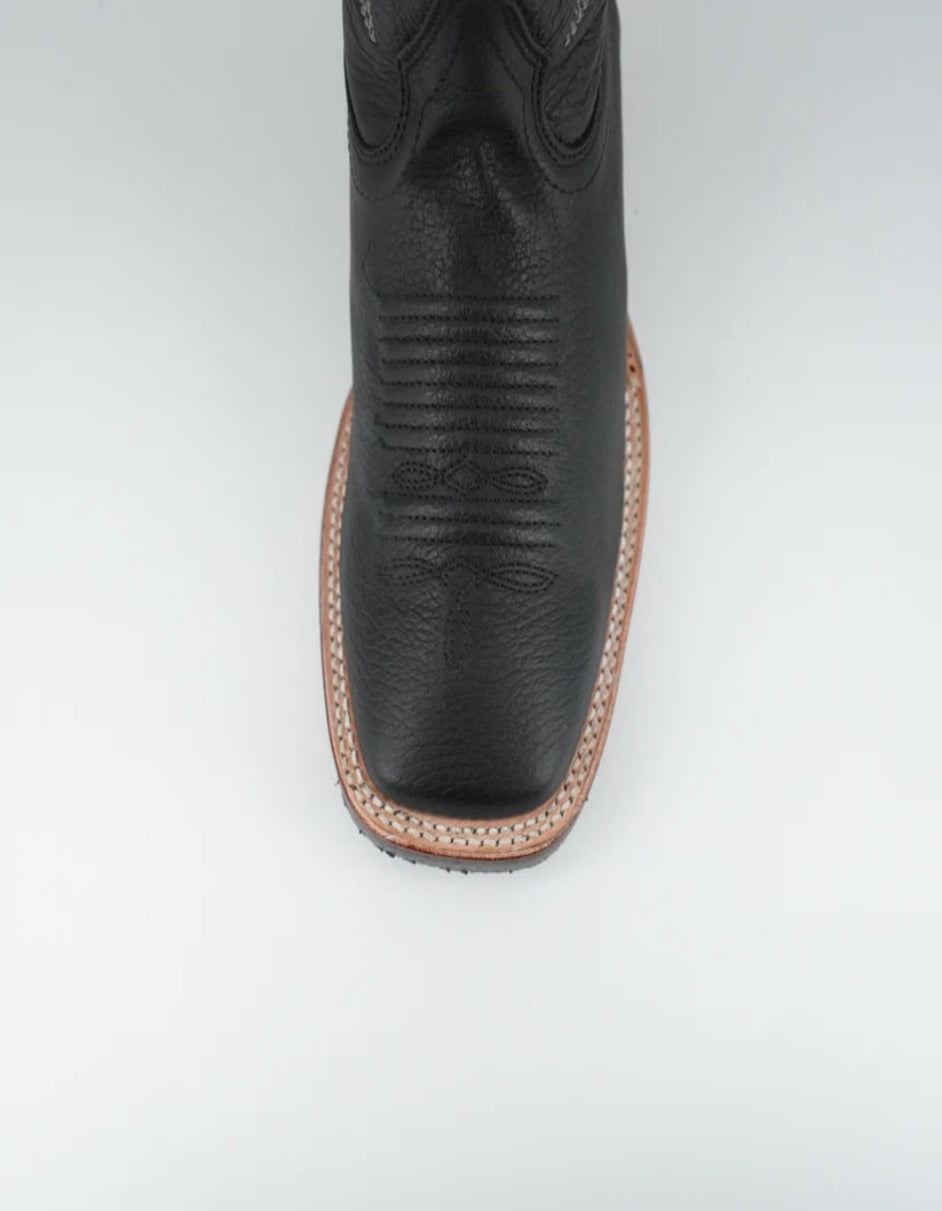 Men's Grisly Black Wide Square Toe Boot