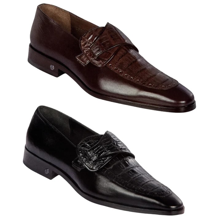 Lombardy Caiman Belly & Calfskin Monkstrap Shoe