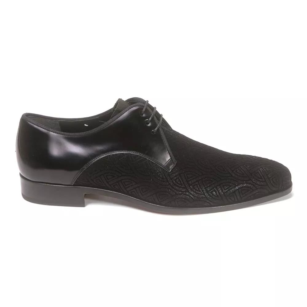 Mezlan Black Tuxedo Gore Lace Slip On Shoes