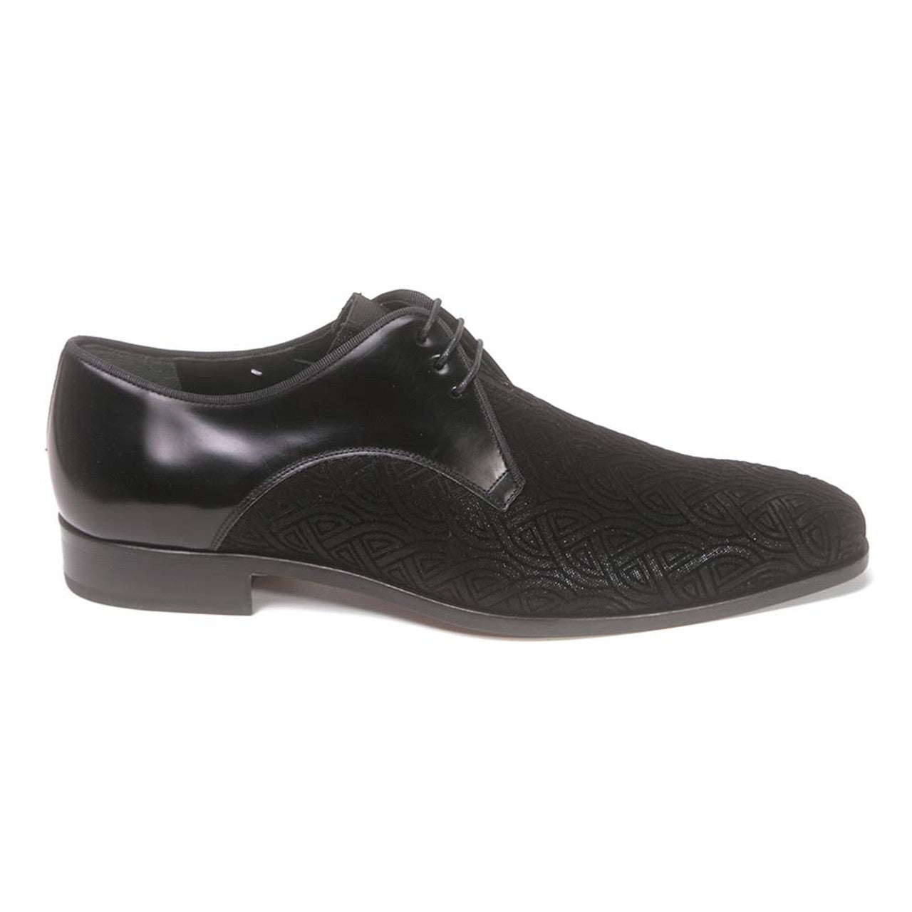 Mezlan Black Tuxedo Center Gore Lace Slip On