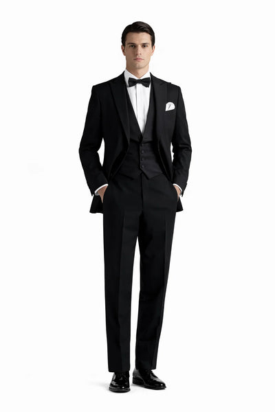 Black Tuxedo With Peaked Lapels