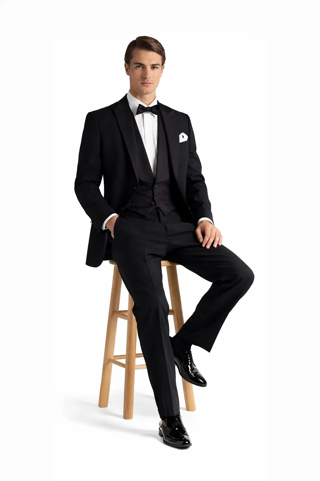 Black Tuxedo With Peaked Lapels
