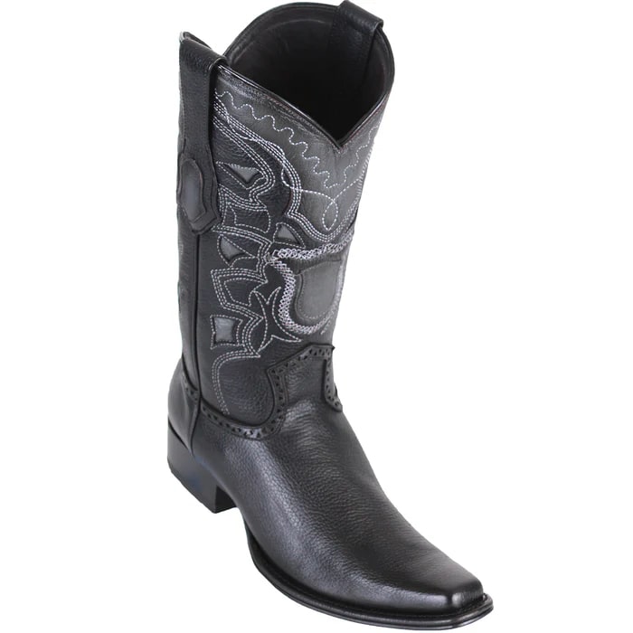 Los Altos Boots - Mens Dress Cowboy Boot - Low Priced Black Western Boots- in Black