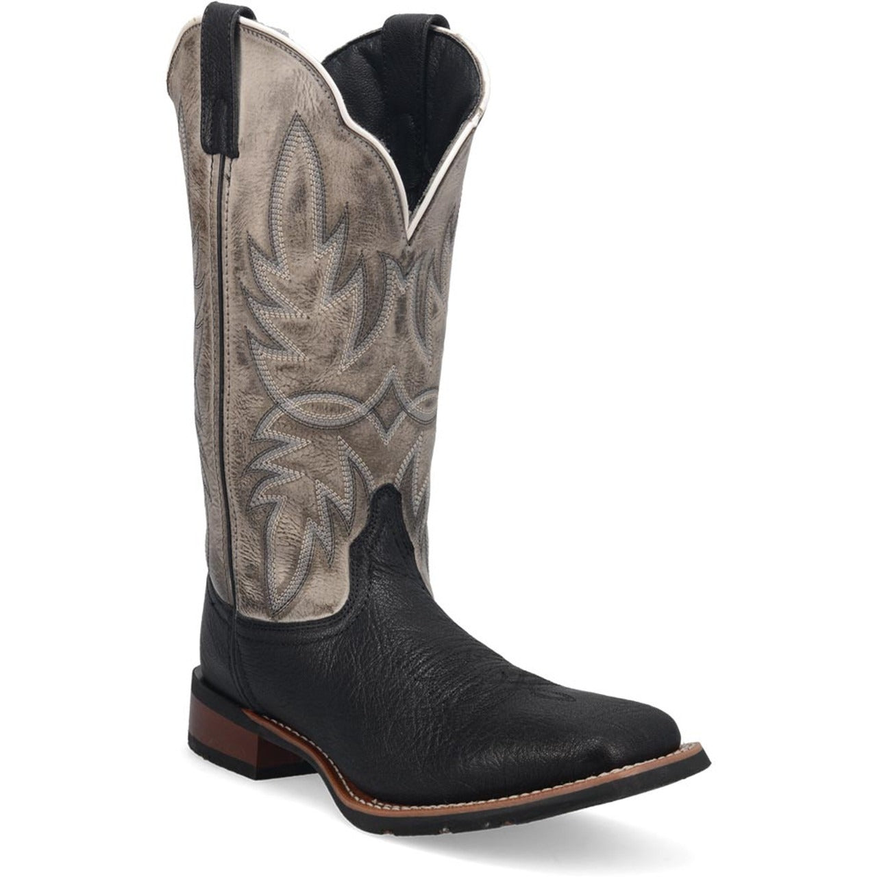 Laredo Isaac Black & Grey Square Toe Boots