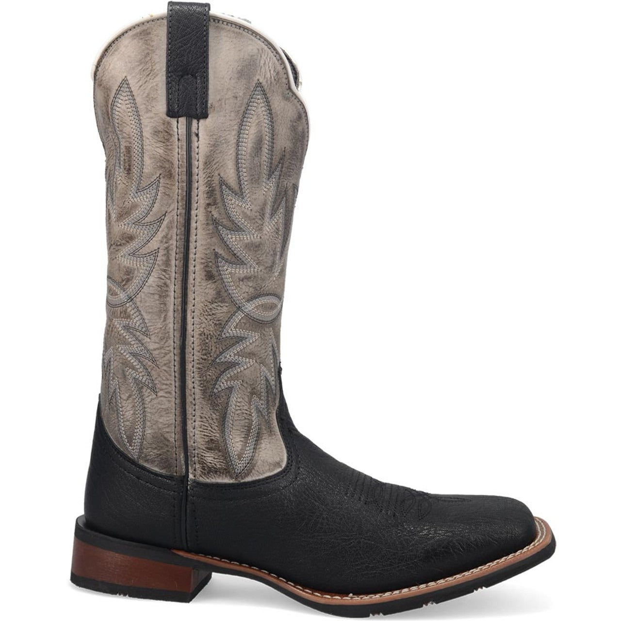 Laredo Isaac Black & Grey Square Toe Boots