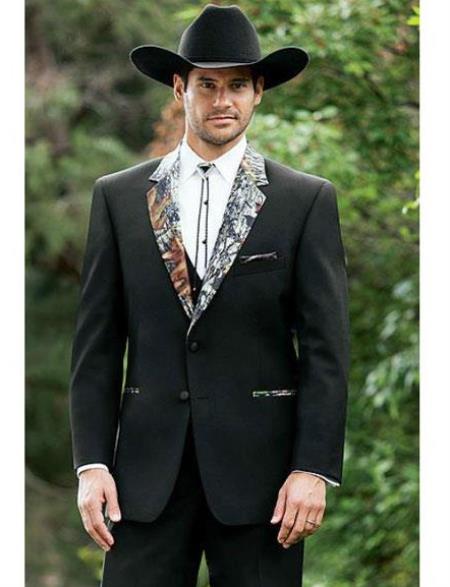 Single Breasted Camouflage Tuxedo Suit