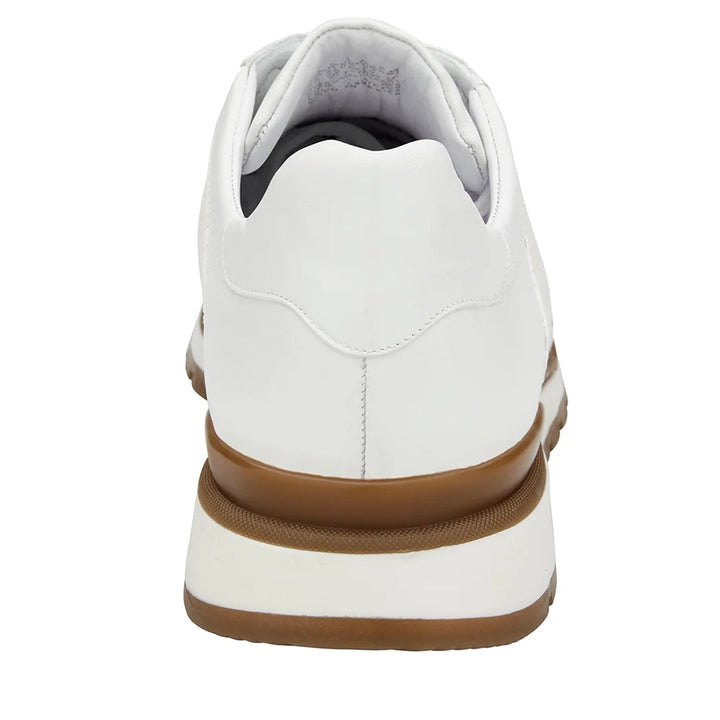 Belvedere Blake Calf & Ostrich Dress Sneaker White