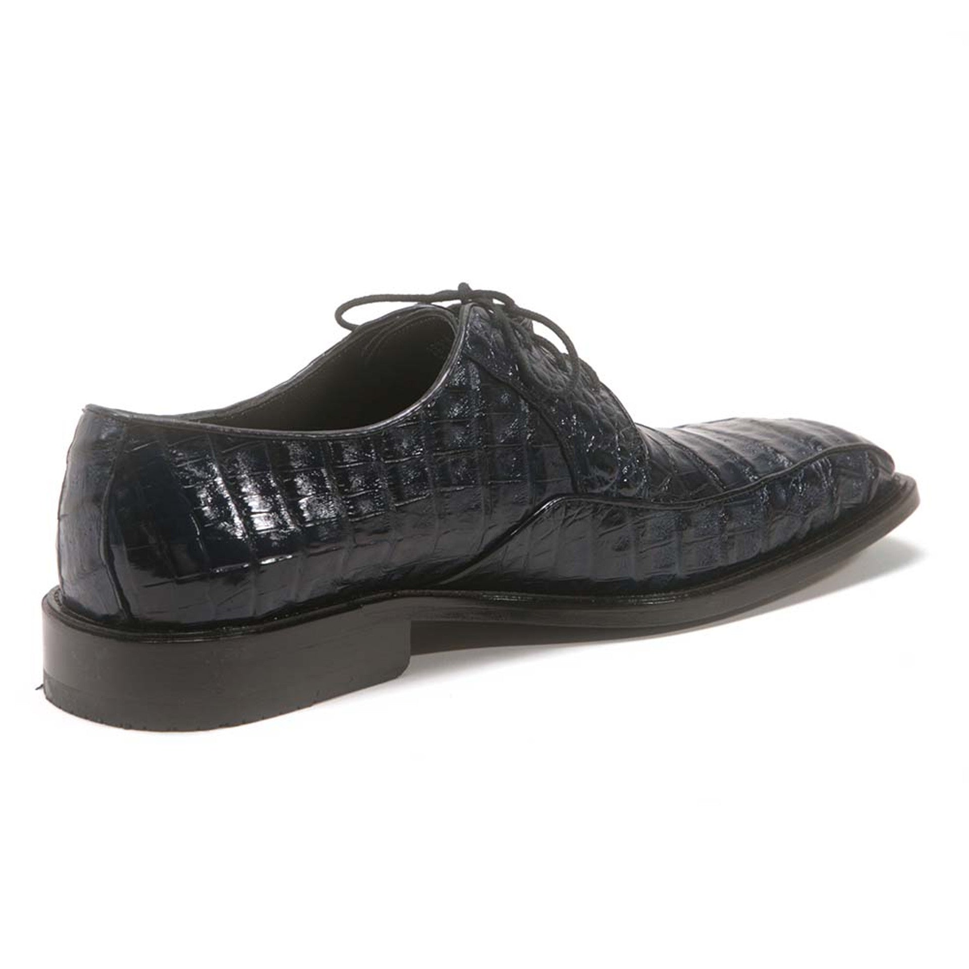 Oxford Blue Caiman Crocodile Leather Oxfords