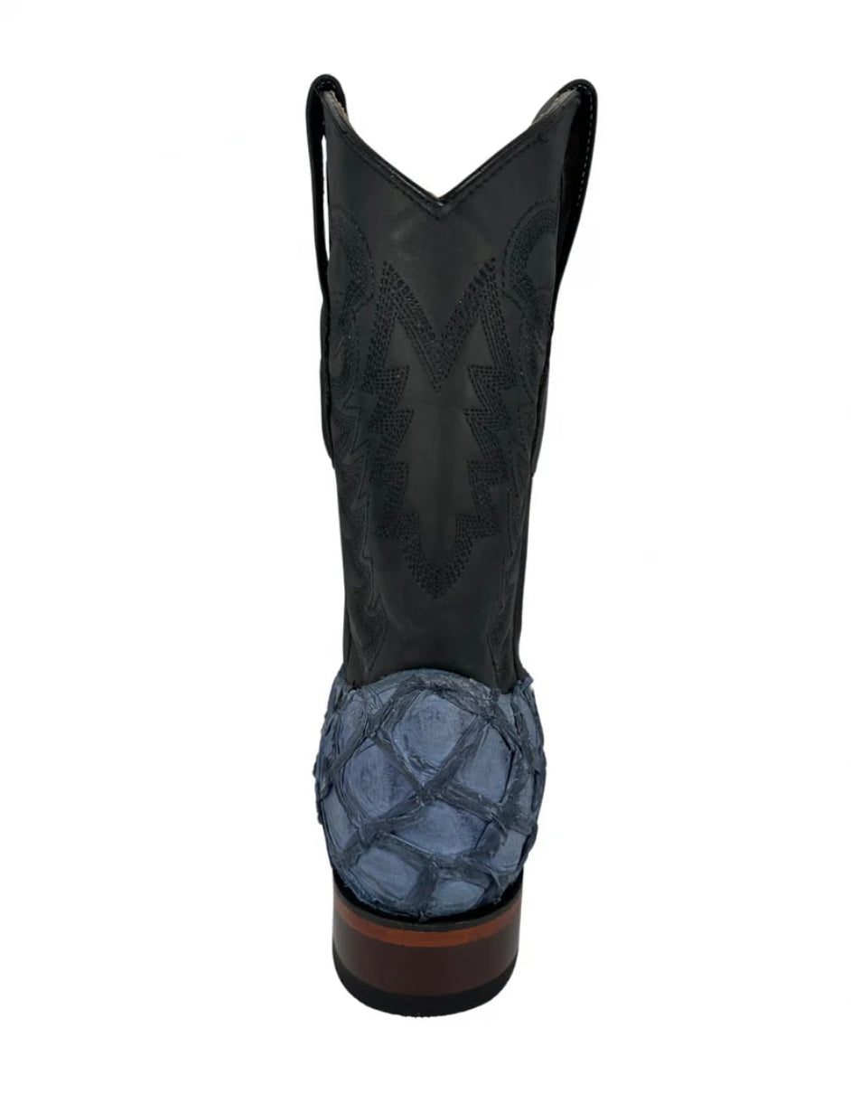 Los Altos Men's Genuine Pirarucu Square Toe Boot