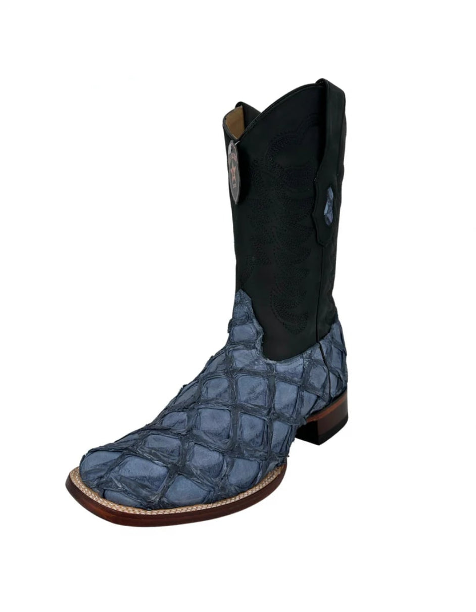 Los Altos Men's Genuine Pirarucu Square Toe Boot