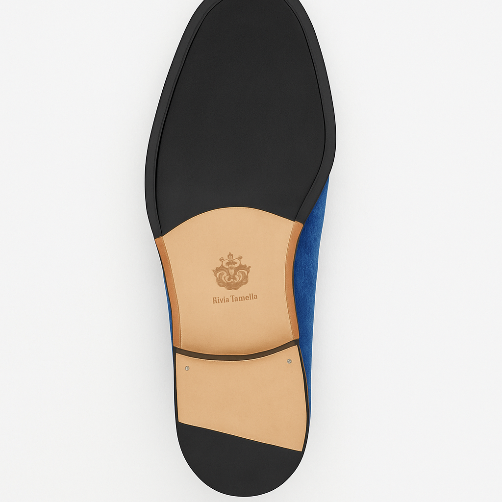 Men's Blue Slip On Stylish Dress Loafer Design Shoe