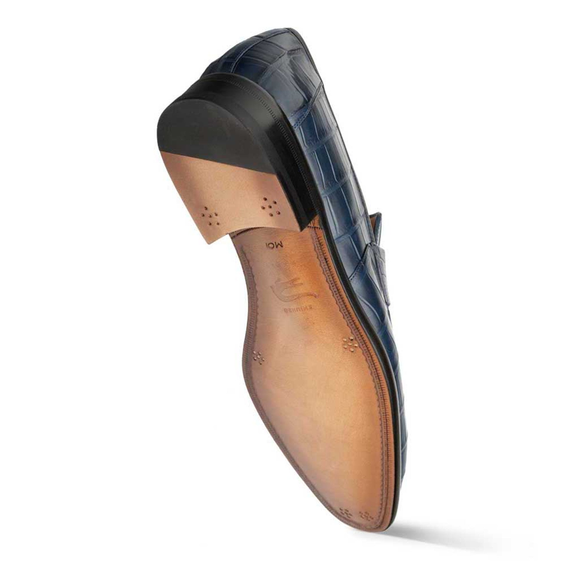 Piccolo Alligator Penny Loafer by Mezlan