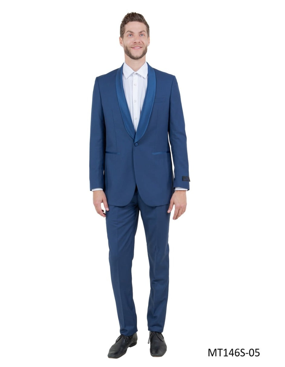 Cobalt Blue Tuxedo with Blue Lapel - Dark Royal