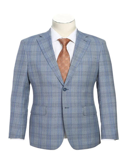 Light Grey Slim Fit Suit with Notch Lapel