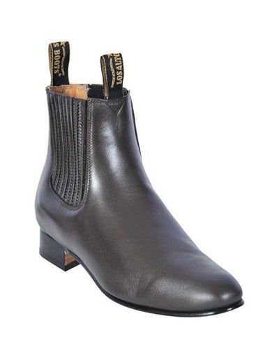 Dark Brown Leather Boot Botines Para Hombre For Men - Short Cowboy - Western