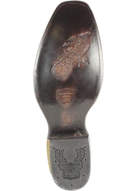 Men's Wild West Dubai Toe Faded Brown Genuine Teju Lizard And Deer Dress Cowboy Boot Cheap Priced For Sale Online Handcrafted