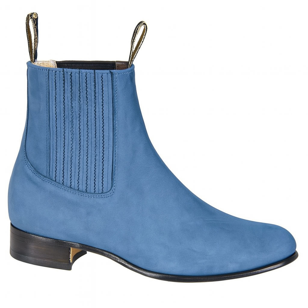 Botin Piel Nobuck LAB-616314 Blue Chelsea Boot