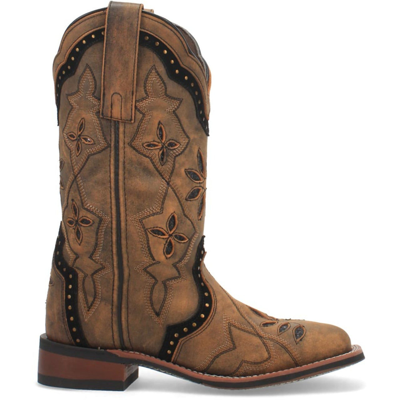 Laredo Bouquet Honey Leather Square Toe Boots