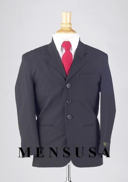 Boy's Solid Dark Navy Blue Suit For Men 3 Buttons Light Weight Kids Sizes Soft Fabric Suit Prefect for toddler Suit wedding attire outfits mensusa