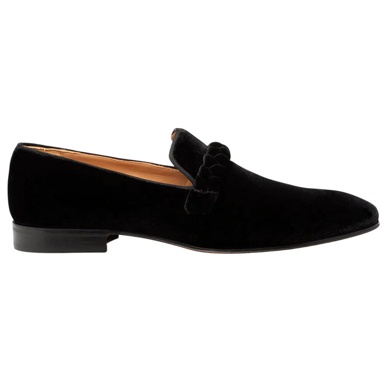 Prima Braided Velvet Black Slip-On by Mezlan