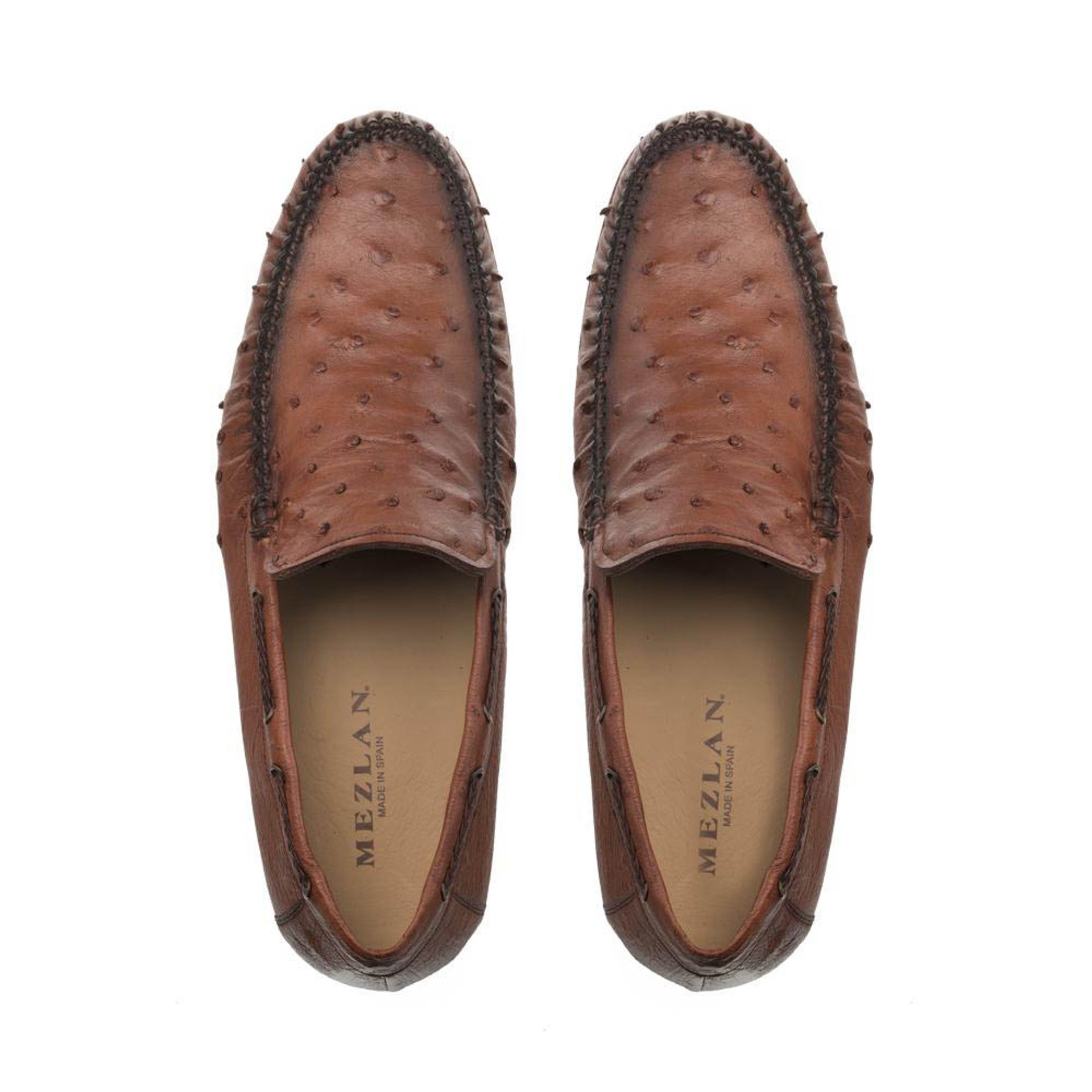 Brandy Ostrich Dress Moccasin by Mezlan