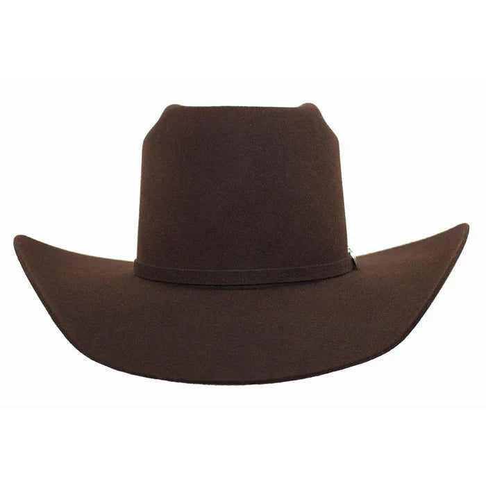 Brown Brick Crown Cowboy Hat For Men