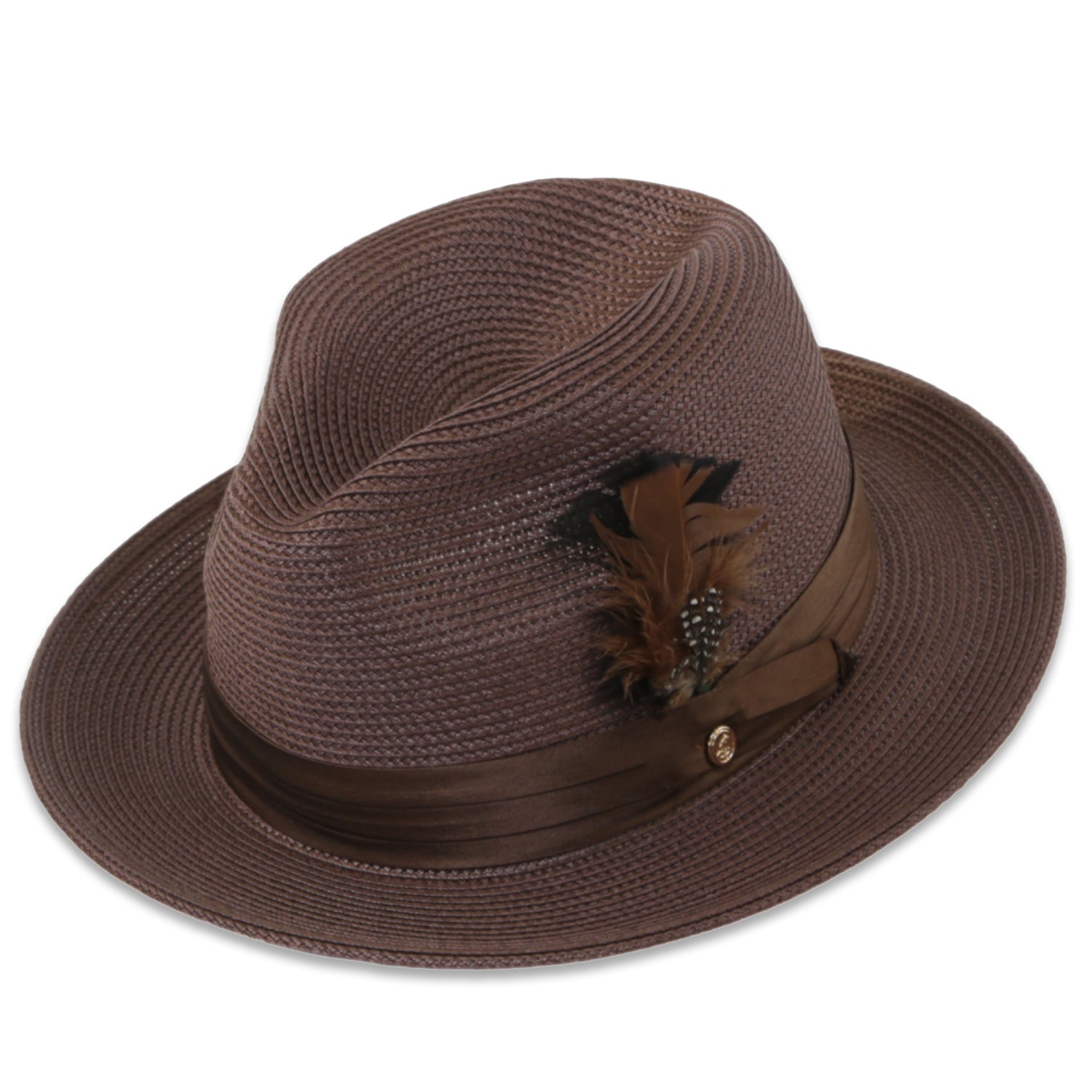 Tapa Brown Fedora – Men’s Crushable Straw Dress Hat