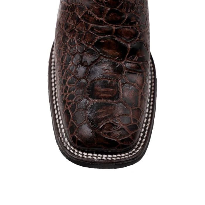 Ferinni Boot - Mens Dress Cowboy Boot - Men's Ferrini Kai Sea Turtle Print Boots Handcrafted Brown in Brown