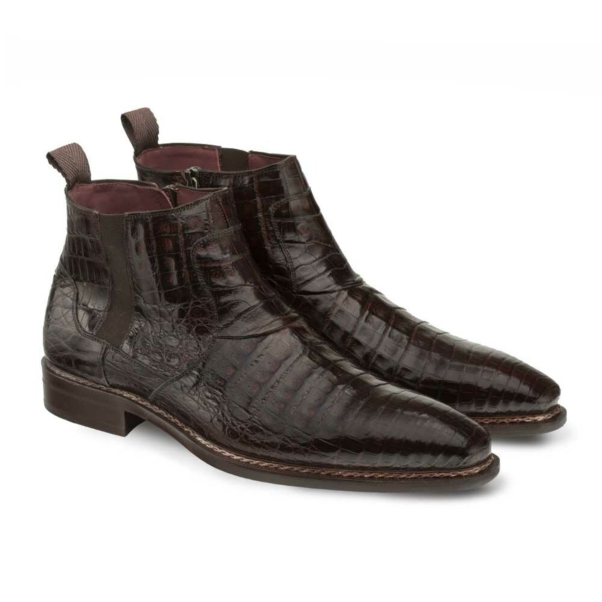 Mezlan Blackmore Crocodile Plain Toe Boot