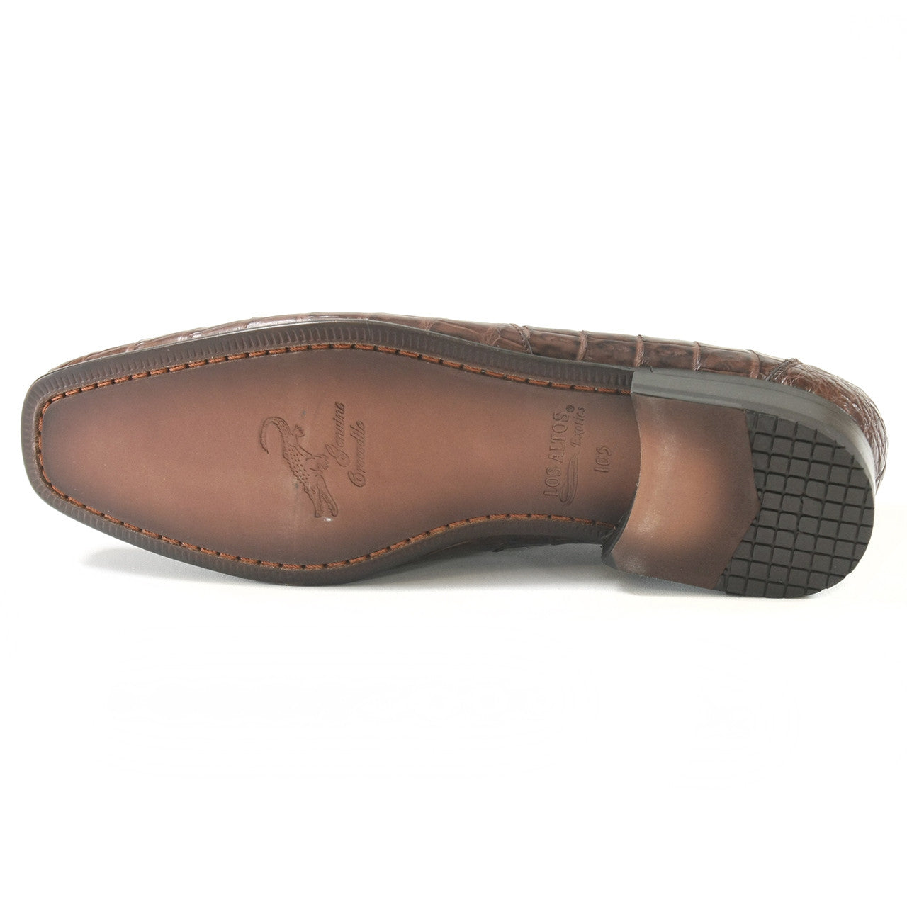 Caiman Crocodile Brown Slip-On Loafers
