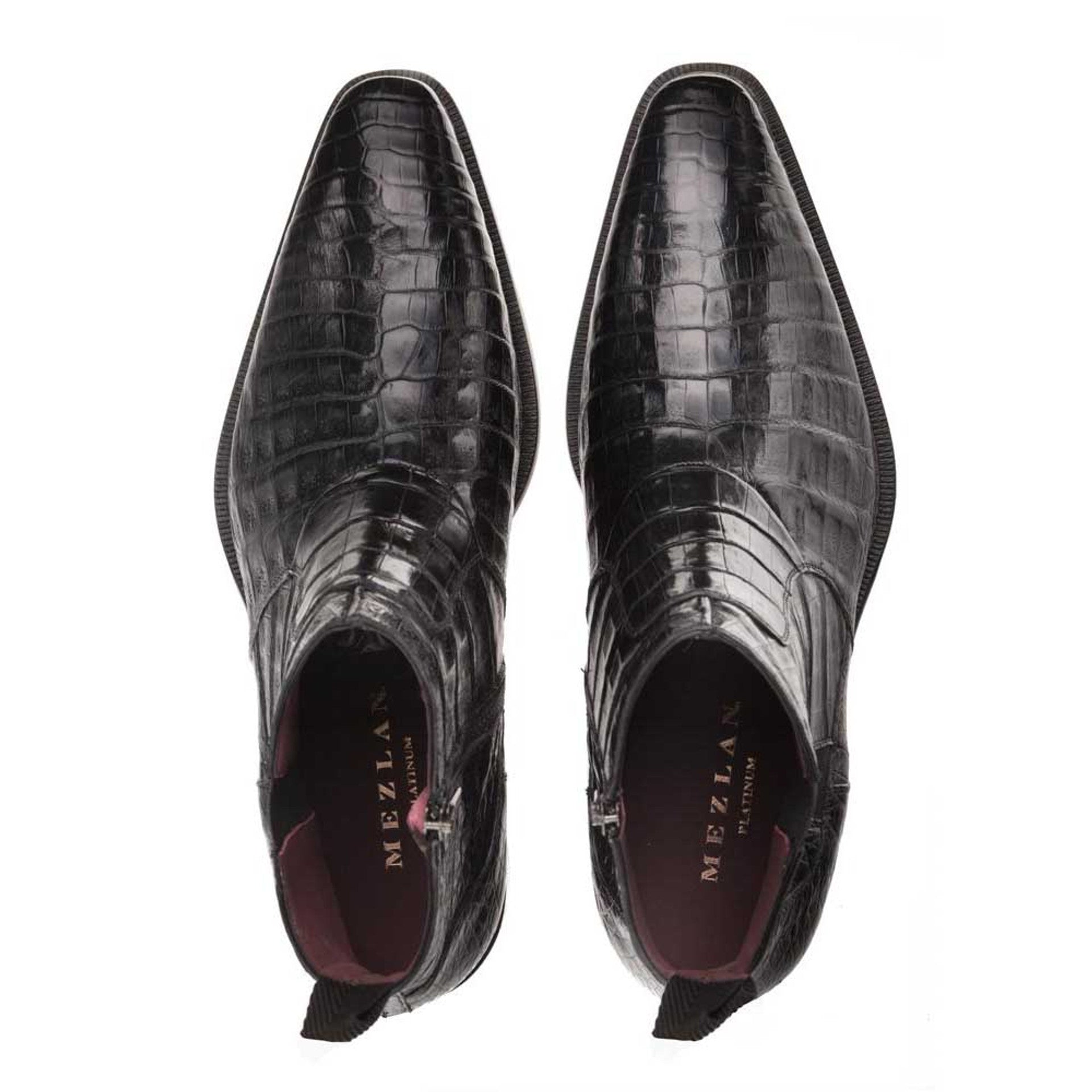 Mezlan Blackmore Crocodile Plain Toe Boot