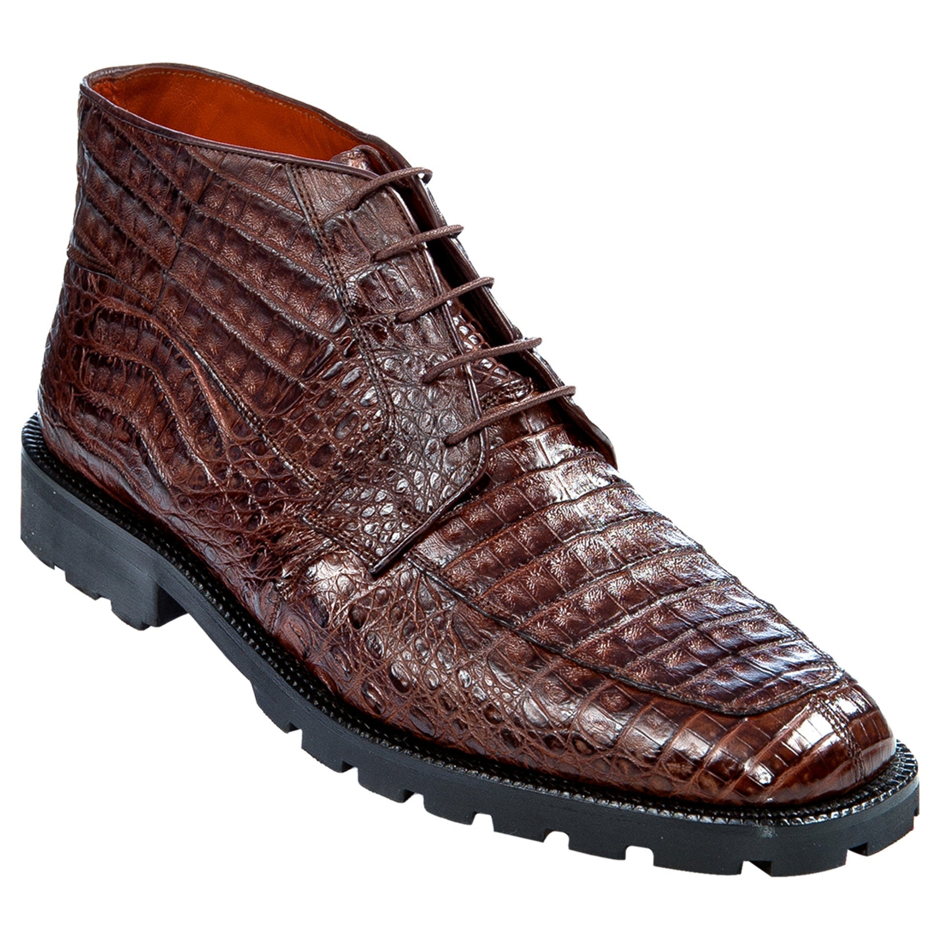 Los Altos Caiman Crocodile Belly Ankle Boots