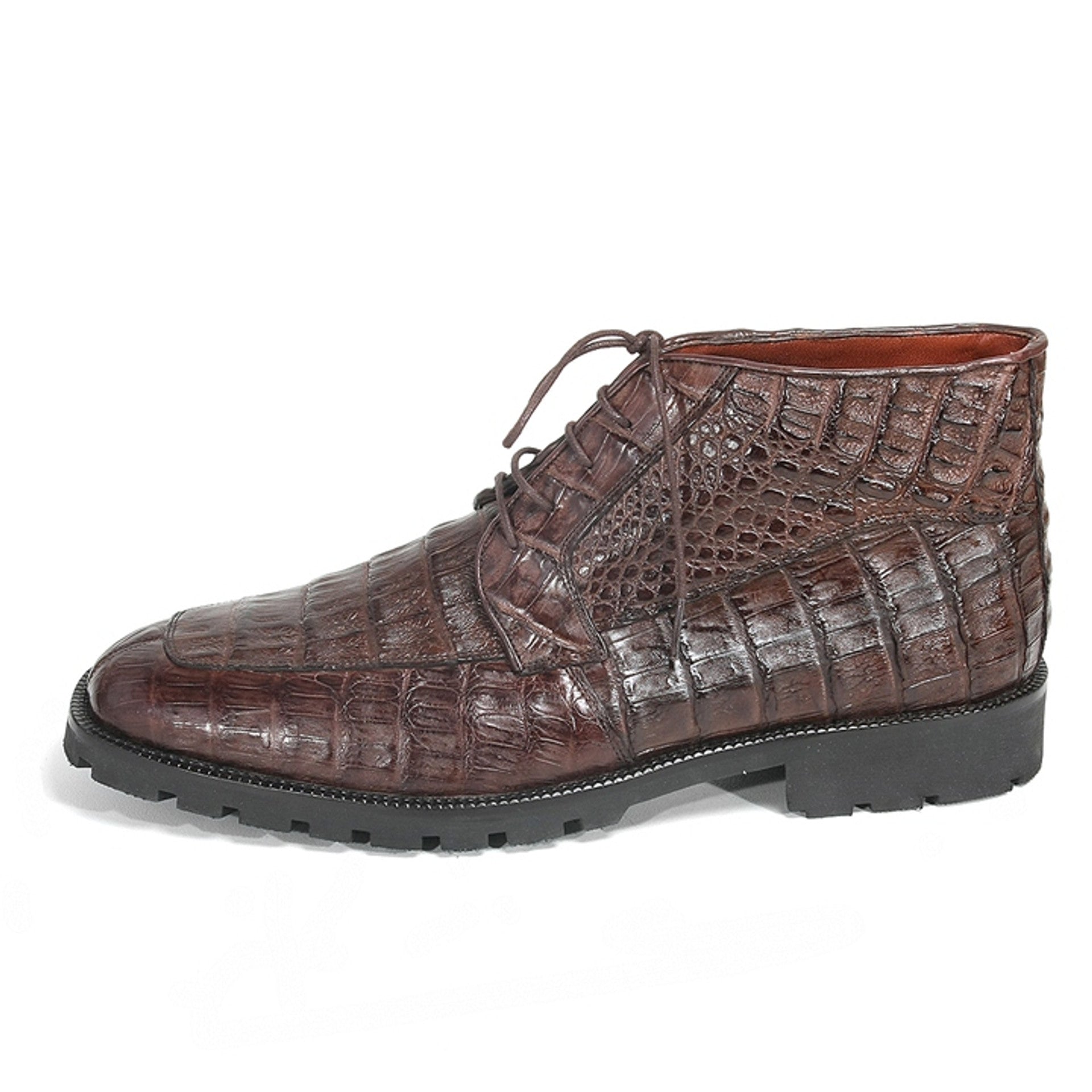 Los Altos Caiman Crocodile Belly Ankle Boots