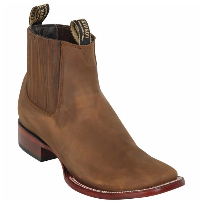 Tan Short Dress Cowboy Boots for Men