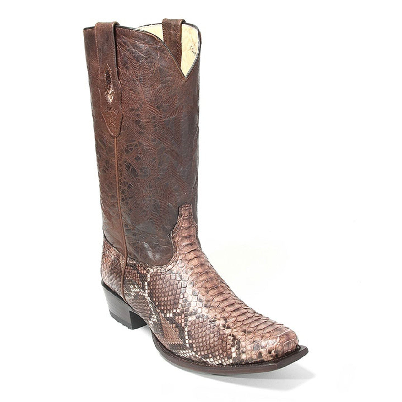Los Altos Rustic Brown Genuine Python Boots