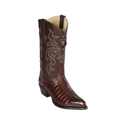 Menβs Brown Caiman Tail Western Boots