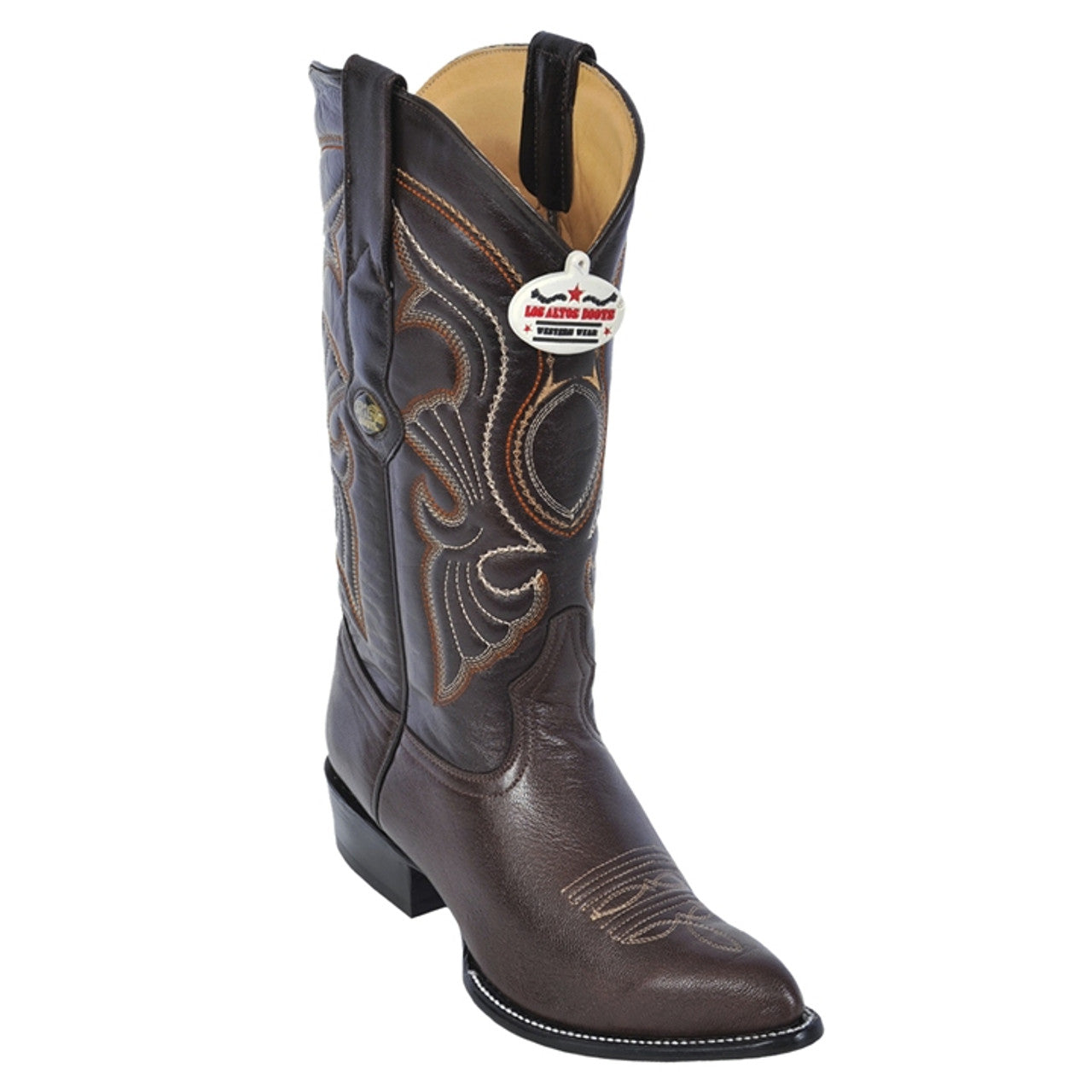 Los Altos J Toe Goat Leather Boots Brown