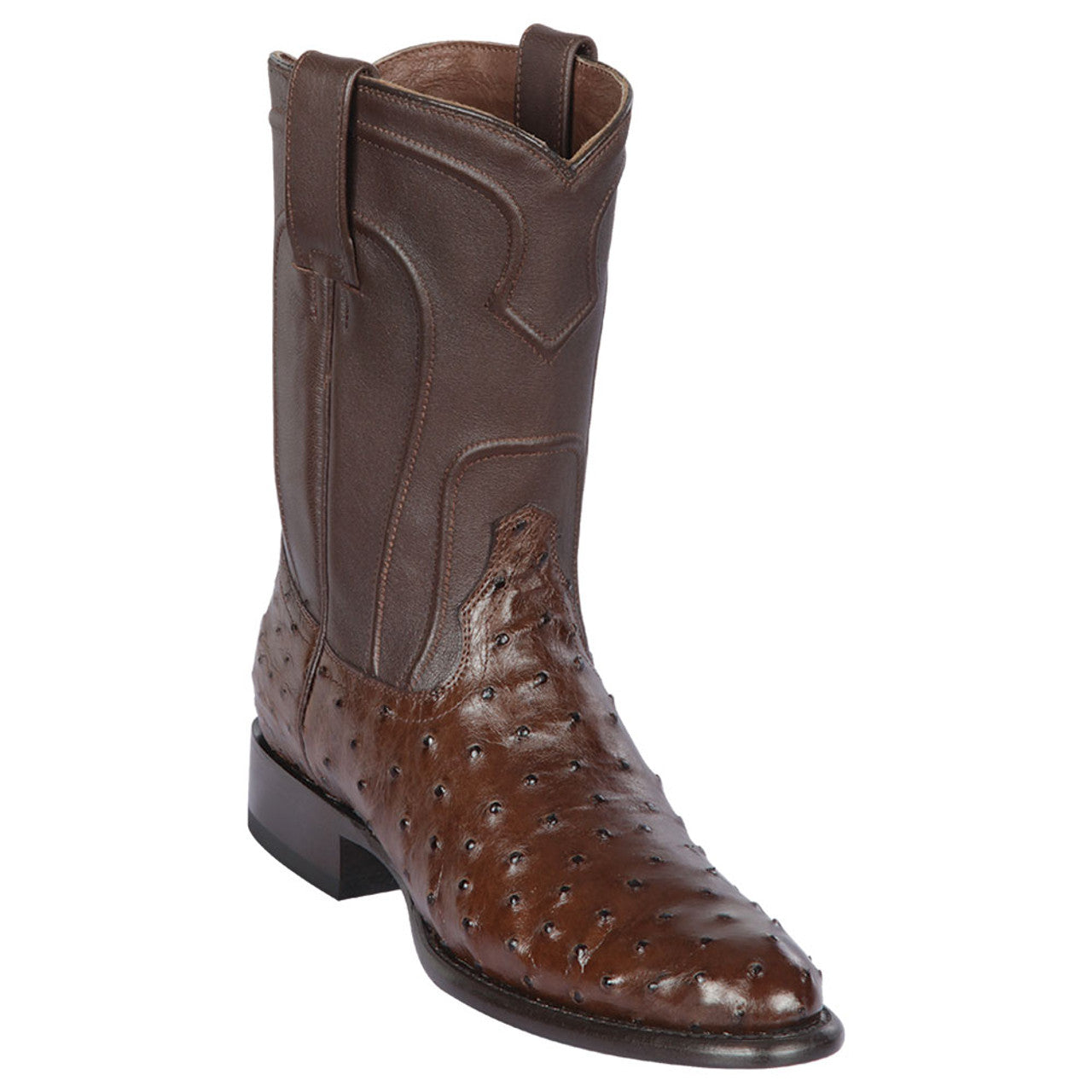 Full Quill Ostrich Roper Toe Boots by Los Altos