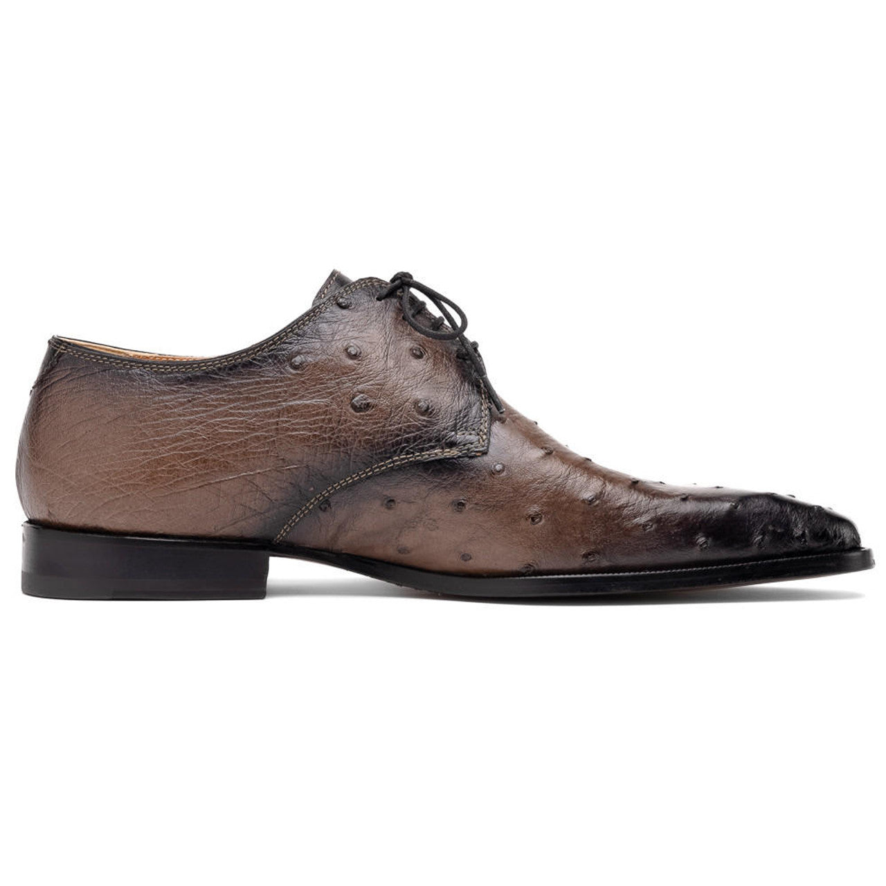 Mauri Italy Men's Ostrich Shoes Dillinger Brown