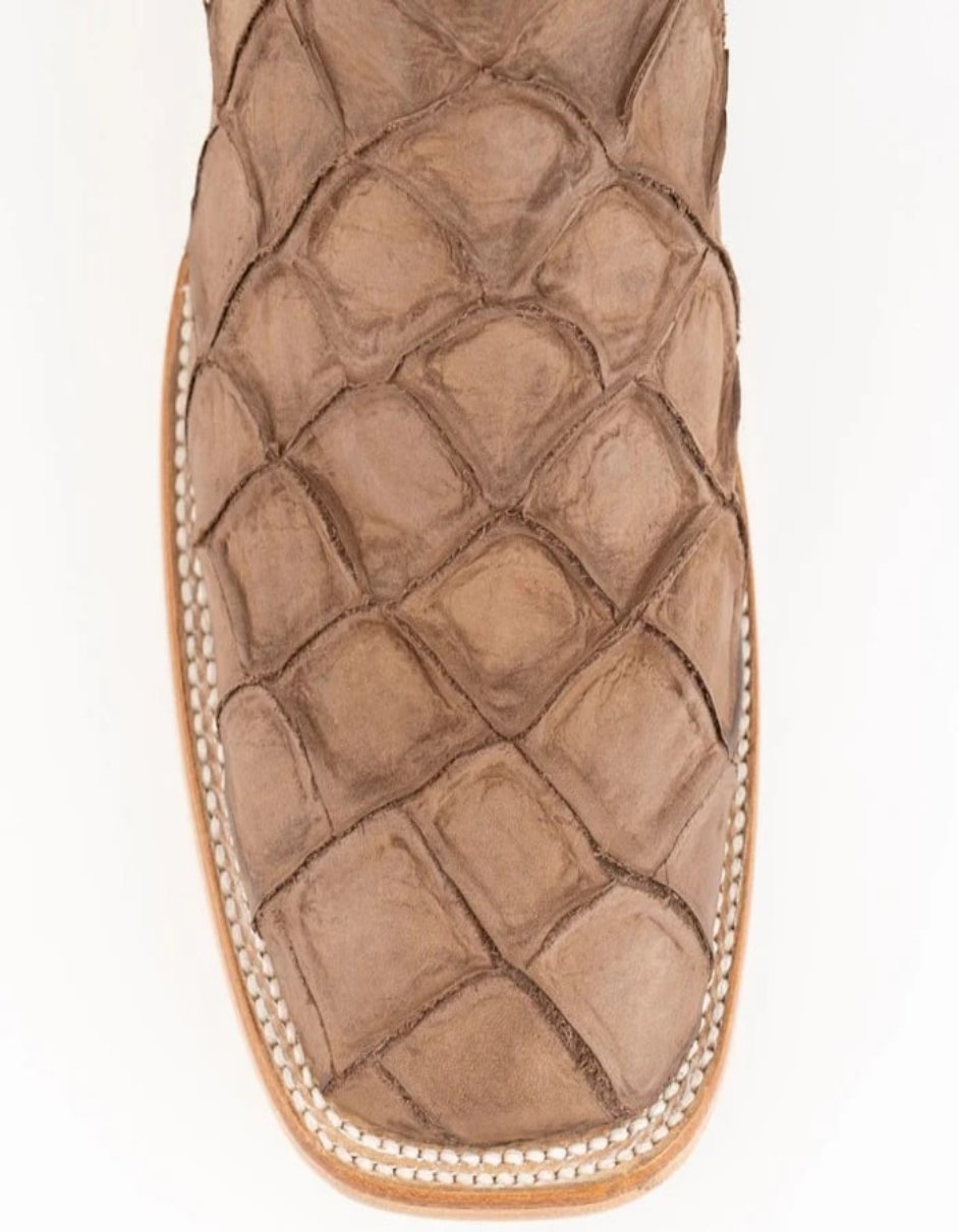 Ferrini Bronco Pirarucu Print Square Toe Boots